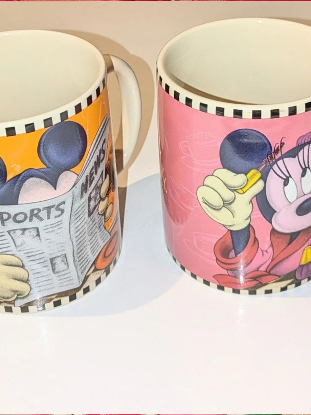 Disney Parks Vintage OVERSIZED Mickey & Minnie Coffee Mugs, GREAT GIFTS!